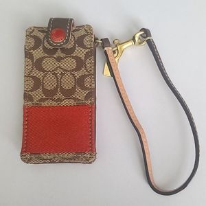 Coach Signature Ipod Nano Wristlet Case